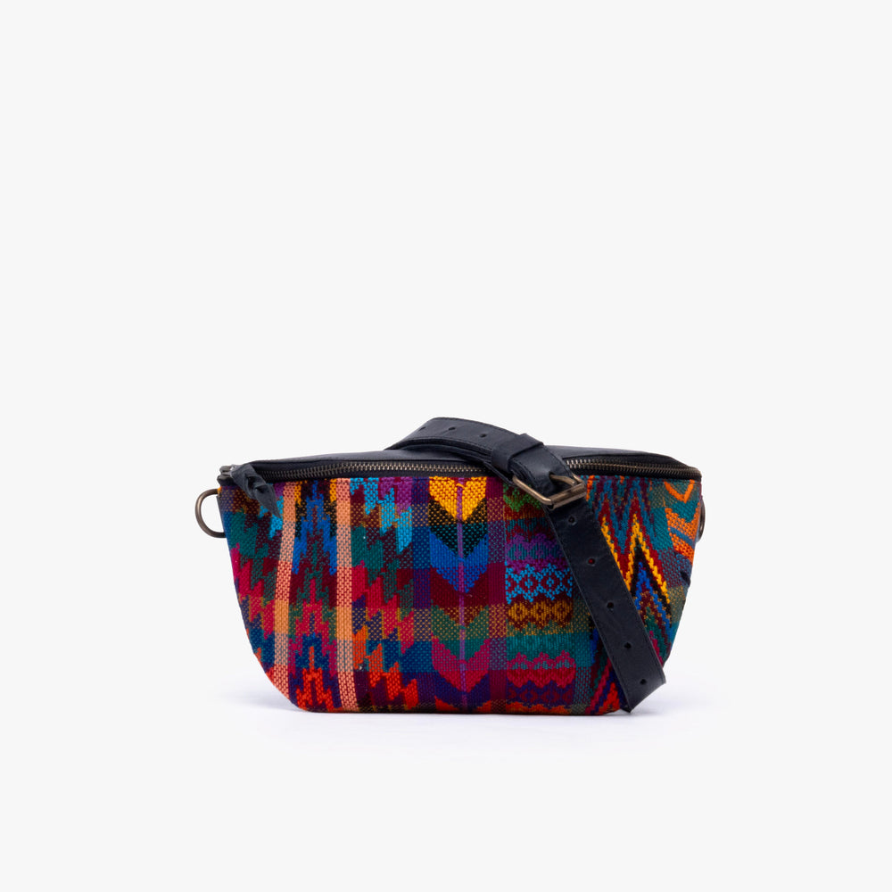 La Chispa Leather Crossbody Bag with Weaving