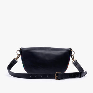 La Chispa Leather Crossbody Bag with Weaving