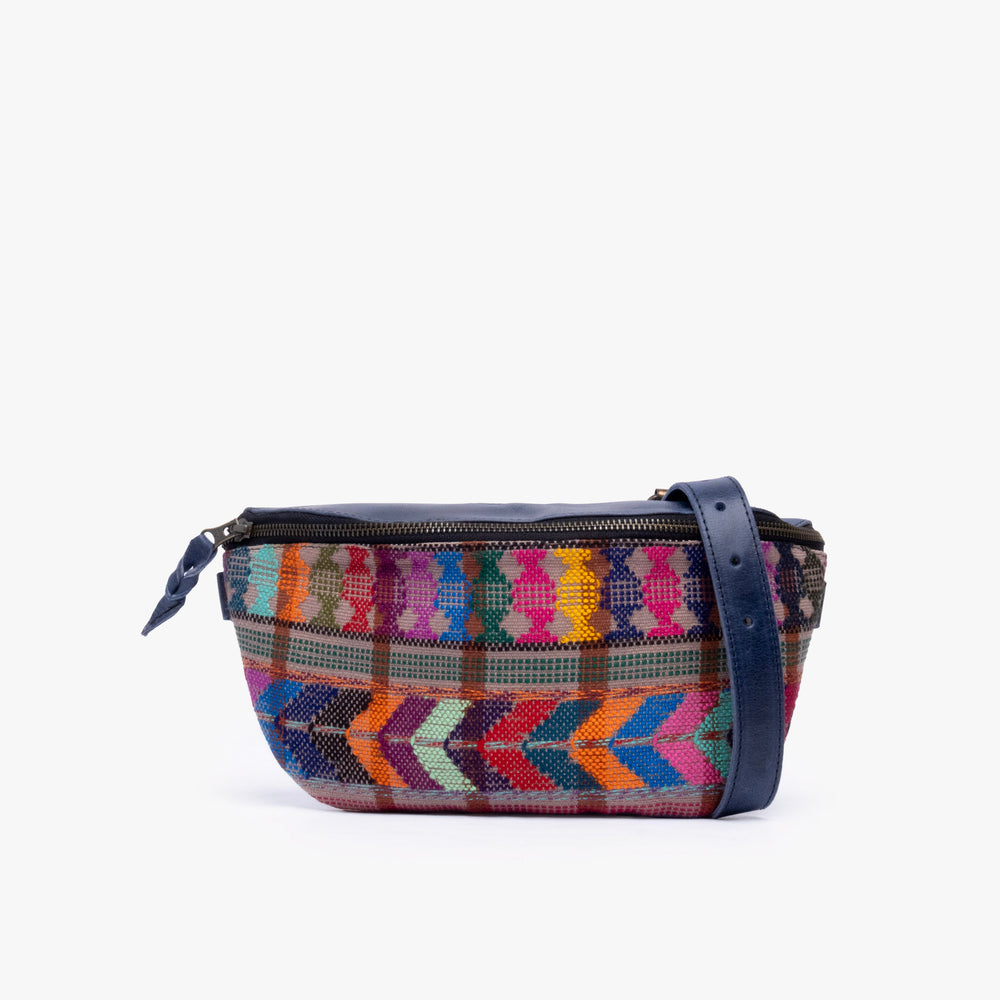 La Chispa Leather Crossbody Bag with Weaving