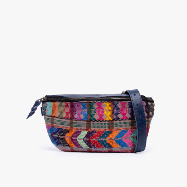 La Chispa Leather Crossbody Bag with Weaving