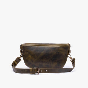 La Chispa Leather Crossbody Bag with Weaving