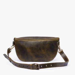 La Chispa Leather Crossbody Bag with Weaving