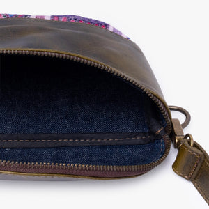 La Chispa Leather Crossbody Bag with Weaving