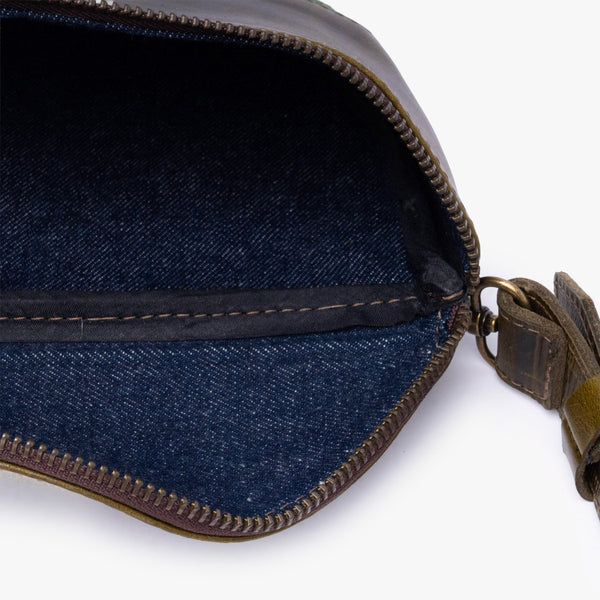 La Chispa Leather Crossbody Bag with Weaving