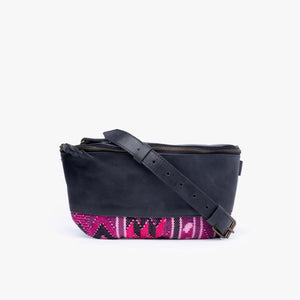 La Chispa Leather Crossbody Bag with Weaving