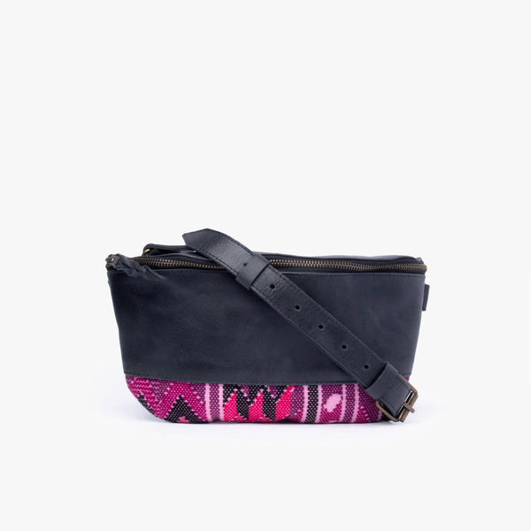 La Chispa Leather Crossbody Bag with Weaving