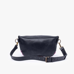 La Chispa Leather Crossbody Bag with Weaving