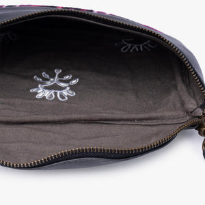 La Chispa Leather Crossbody Bag with Weaving