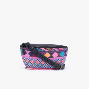 La Chispa Leather Crossbody Bag with Weaving