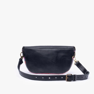 La Chispa Leather Crossbody Bag with Weaving