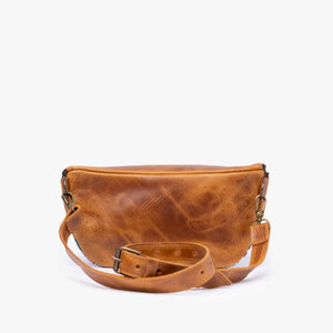La Chispa Leather Crossbody Bag with Weaving