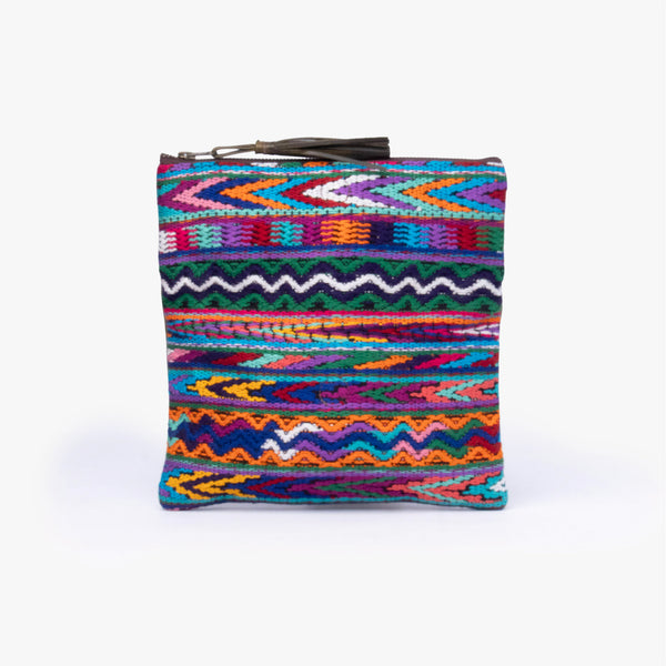 Leather La Doble Clutch with Weaving