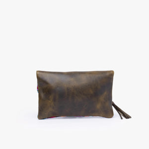 Leather La Doble Clutch with Weaving