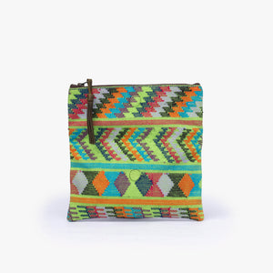 Leather La Doble Clutch with Weaving