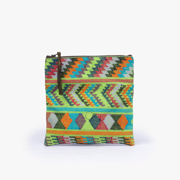 Leather La Doble Clutch with Weaving