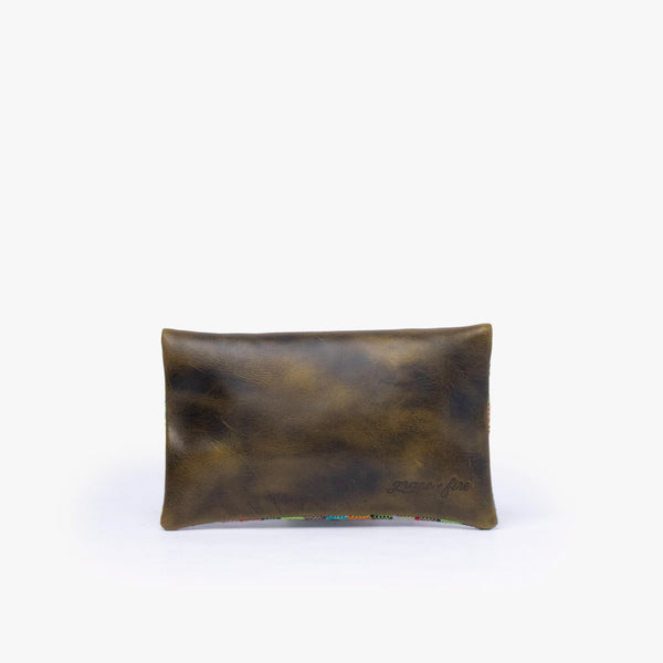 Leather La Doble Clutch with Weaving