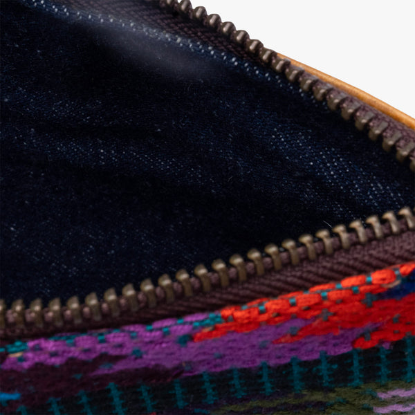 Leather La Doble Clutch with Weaving
