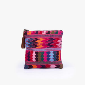 Leather La Doble Clutch with Weaving