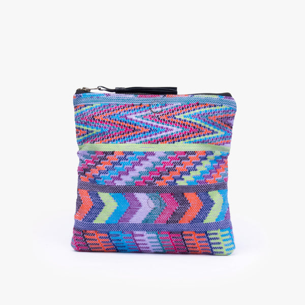 La Doble Clutch with Leather & Weaving