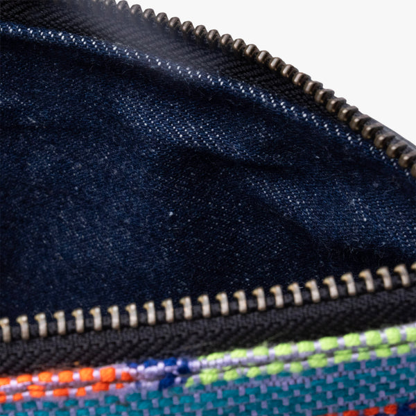 La Doble Clutch with Leather & Weaving