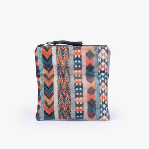 Leather La Doble Clutch with Weaving