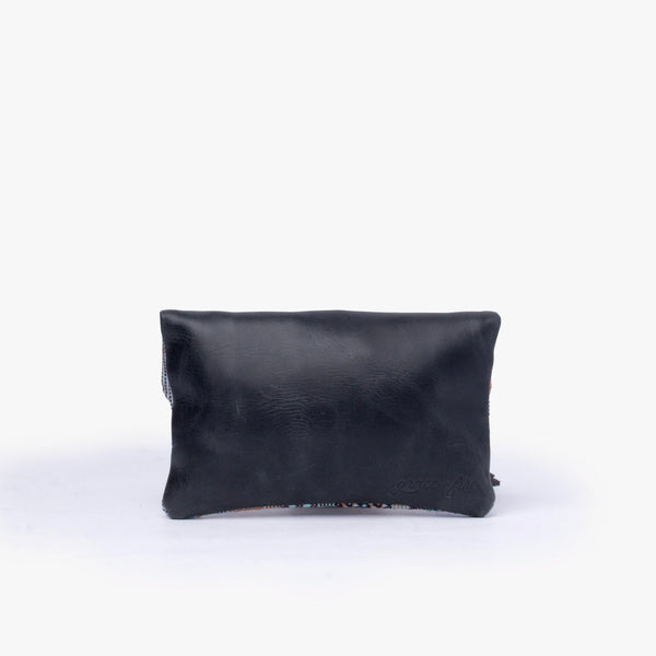 Leather La Doble Clutch with Weaving