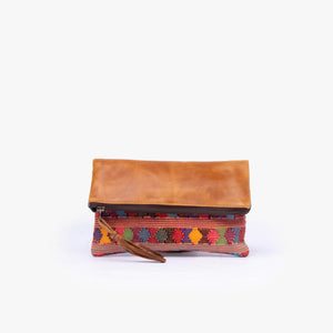 Leather La Doble Clutch with Weaving