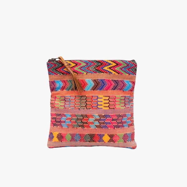 Leather La Doble Clutch with Weaving