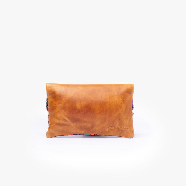 Leather La Doble Clutch with Weaving