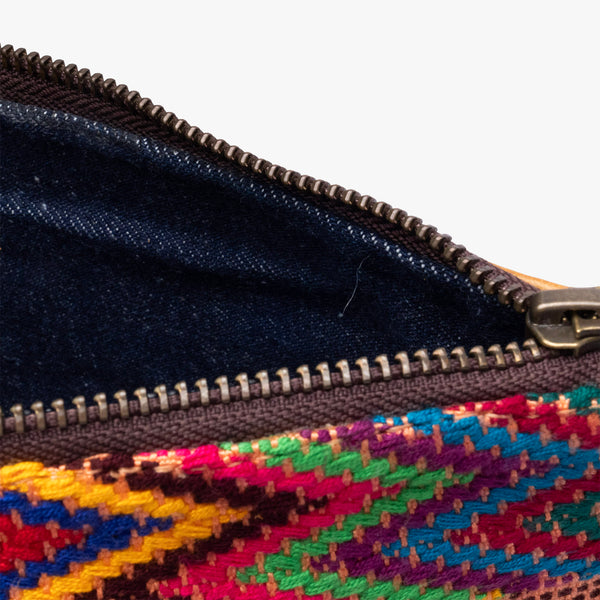 Leather La Doble Clutch with Weaving