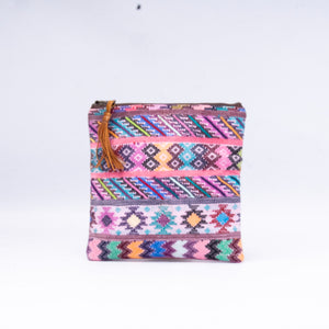 Leather La Doble Clutch with Weaving