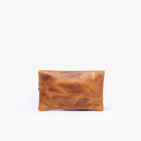 Leather La Doble Clutch with Weaving