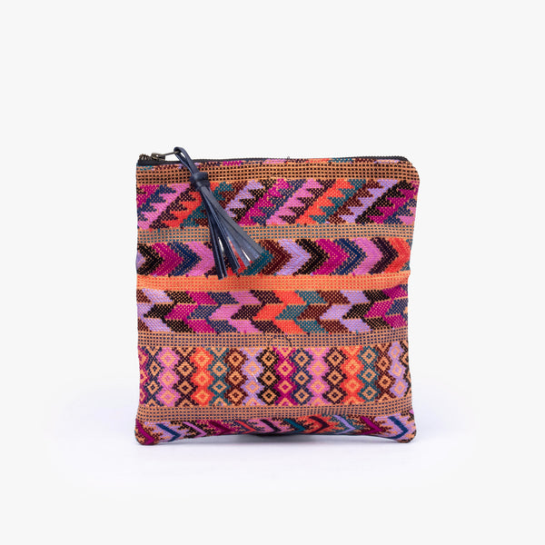 Leather La Doble Clutch with Weaving
