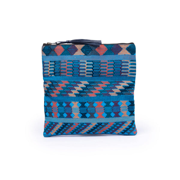 Leather La Doble Clutch with Weaving