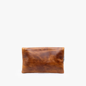 Leather La Doble Clutch with Weaving
