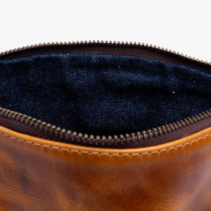 Leather La Doble Clutch with Weaving