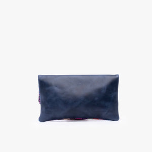 Leather La Doble Clutch with Weaving