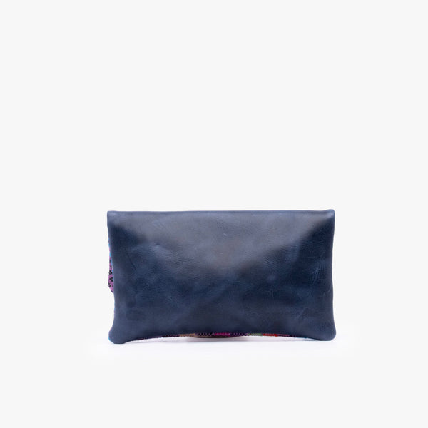 Leather La Doble Clutch with Weaving