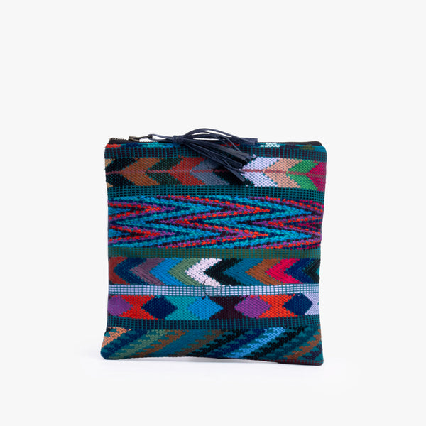 Leather La Doble Clutch with Weaving