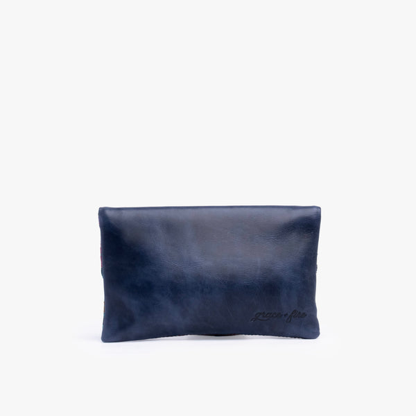 Leather La Doble Clutch with Weaving