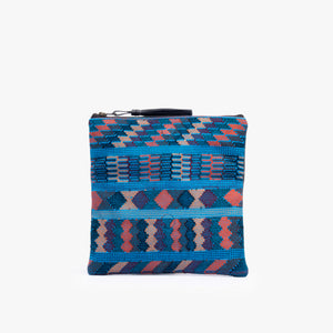 La Doble Leather Clutch with Hand Weaving