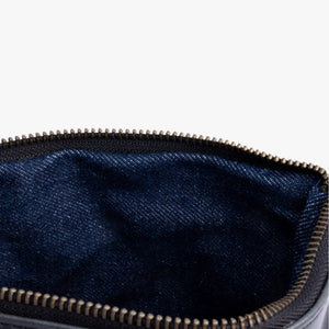 La Doble Leather Clutch with Hand Weaving