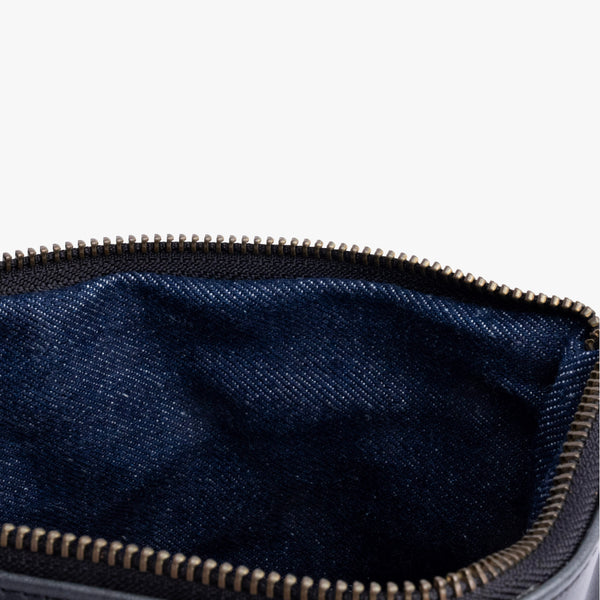 La Doble Leather Clutch with Hand Weaving