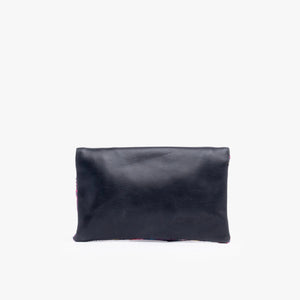 Leather La Doble Clutch with Weaving