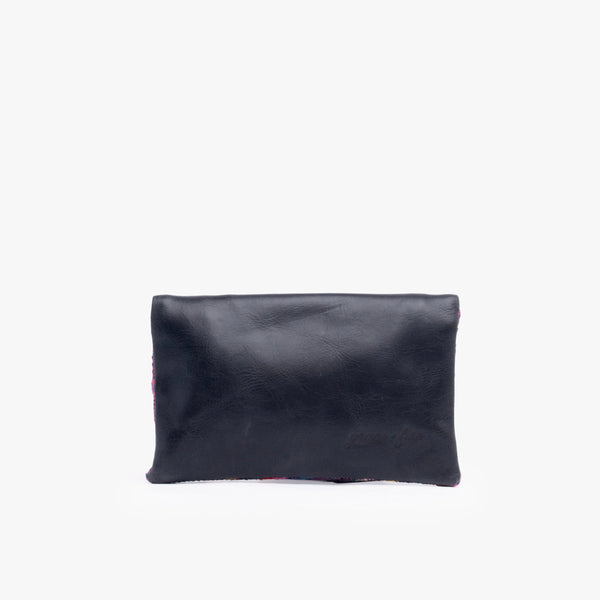 Leather La Doble Clutch with Weaving