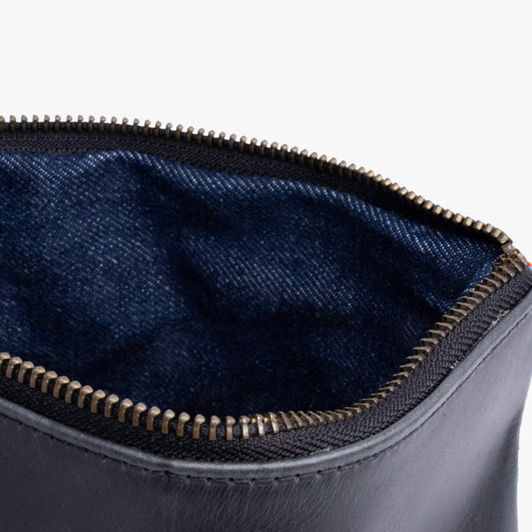 Leather La Doble Clutch with Weaving