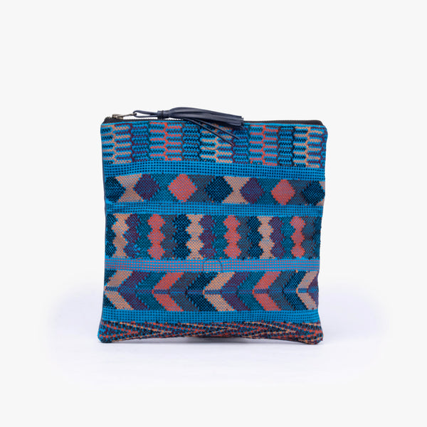 Leather La Doble Clutch with Weaving