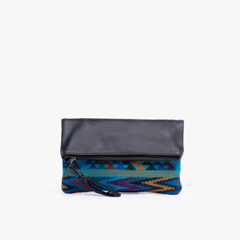 Leather La Doble Clutch with Weaving