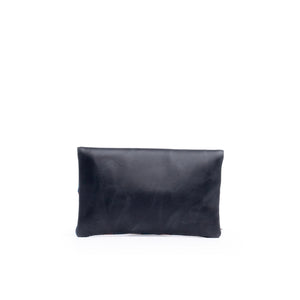 Leather La Doble Clutch with Weaving
