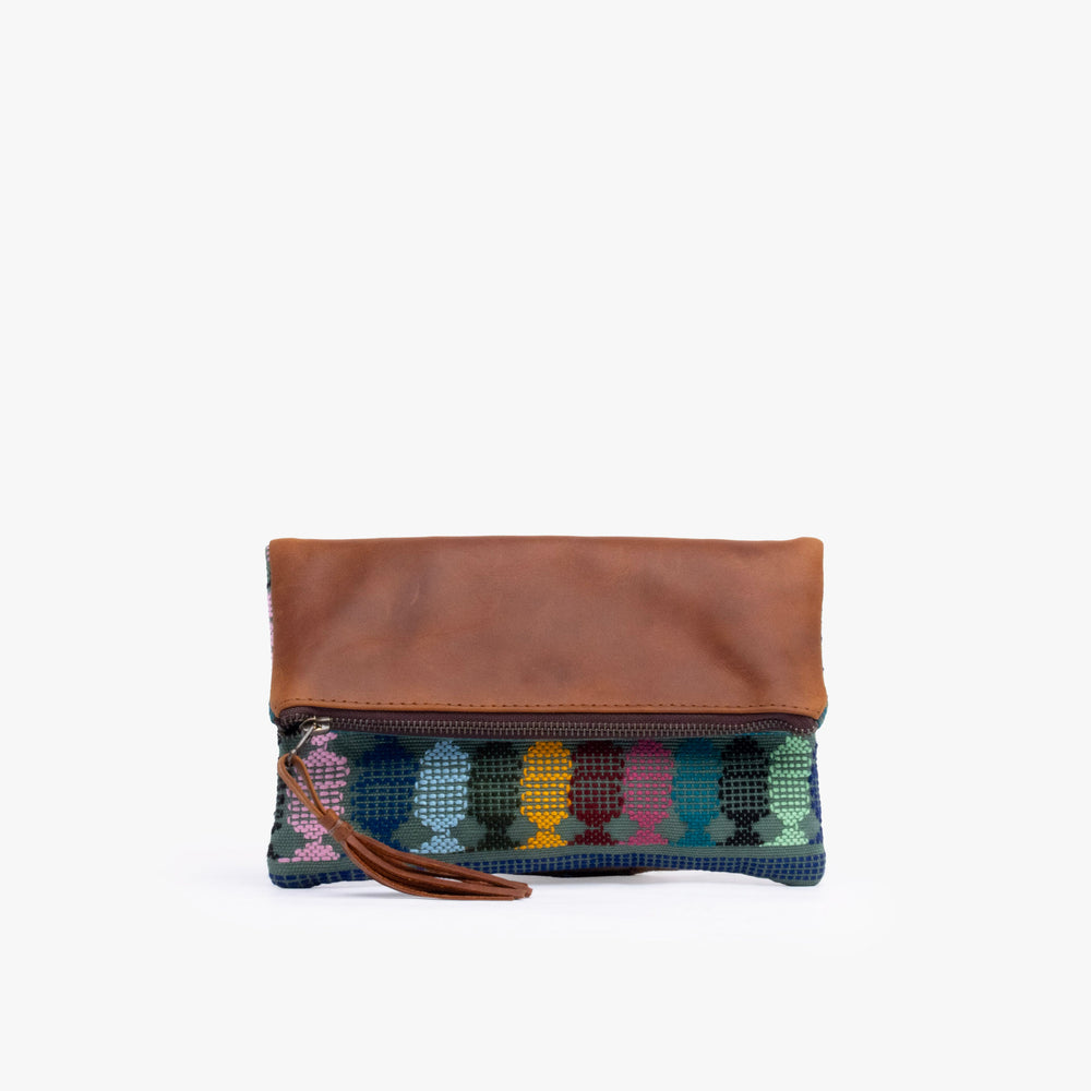 Leather La Doble Clutch with Weaving